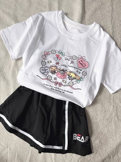 【GOLF BEAR Skirt 白線條運動褲裙｜褲裙】8