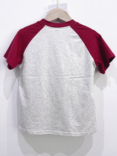 【BABYSKY飛行狗狗撞色拚袖｜短T】2