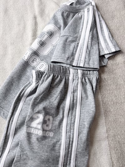 【CHICAGO 23 運動風純棉｜短袖套裝】8