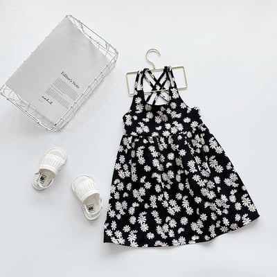 【小雛菊交叉背心連身裙】1