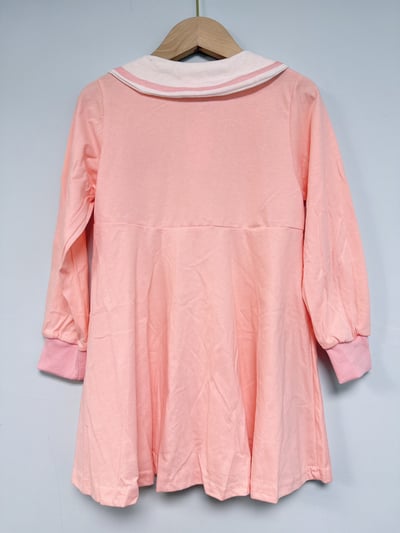 【Mini Heart Collar Dress ◆韓系◆粉色◆愛心領洋裝】2