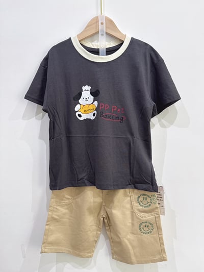 【HAPPY SMILE｜笑臉卡其色工裝｜短褲】7