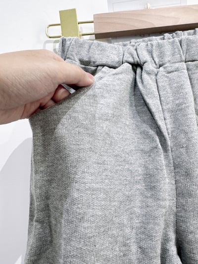 【GOOG Smile 灰色笑臉棉質休閒｜短褲】4