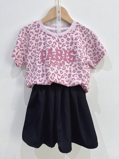 【PINK PARIS｜潮流個性粉色豹紋｜短T】3