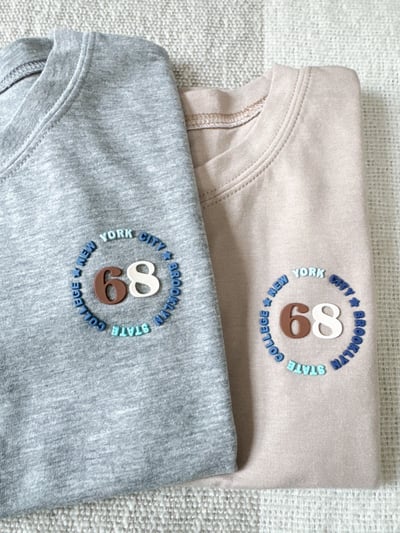 【68round logo立體圓標休閒素面｜短T】5