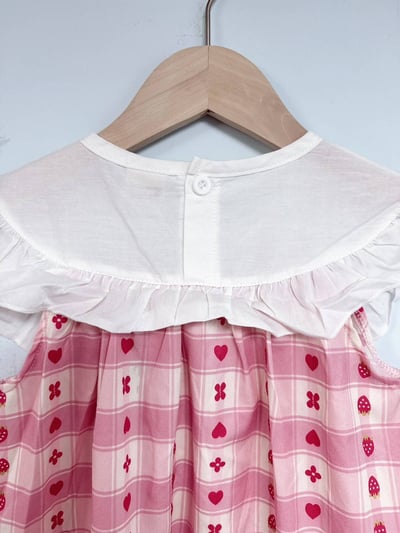 【Berry Good Day莓好日子荷葉領格紋｜連身裙】4