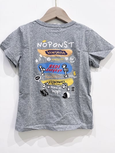 【Smile Skateboard前微笑後滑板塗鴉風｜短T】2