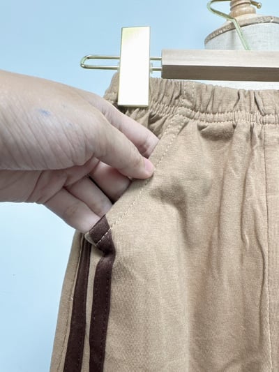 【Mini Line Stripe Pants◆ 韓系◆側邊寬褲】3