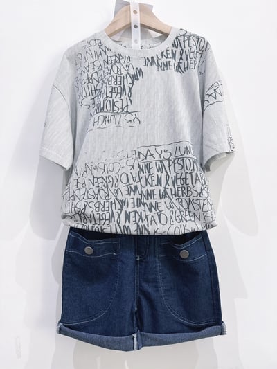 【Graffiti stripes滿版線條手寫塗鴉｜短T】5