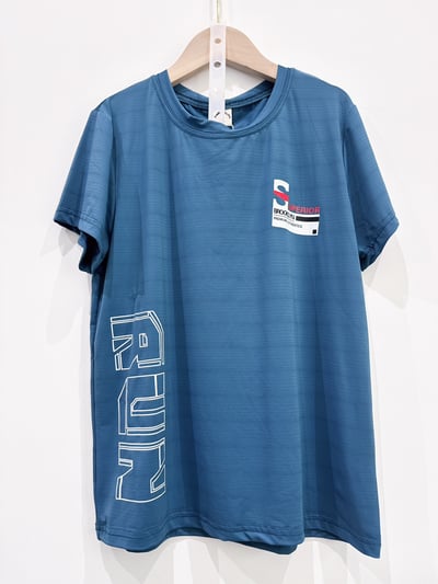 【RUN Letter/冰絲涼感/側印字｜短T】1