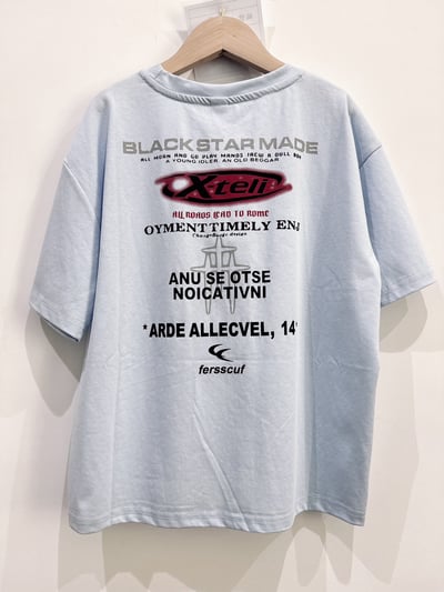 【BLACK STAR 極簡雙面印花Tee】2