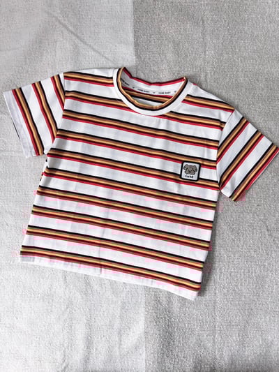 【KIDDIE DOG童趣條紋狗狗刺繡｜短T】5