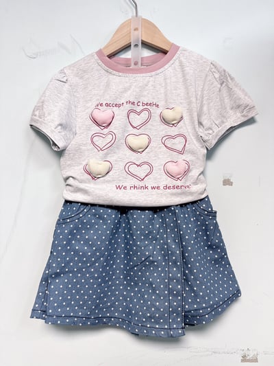 【Sweet polka dots甜美小波點牛仔｜短褲裙】4