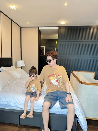 親子裝｜可拆式熊熊.童趣俏皮｜短袖上衣1