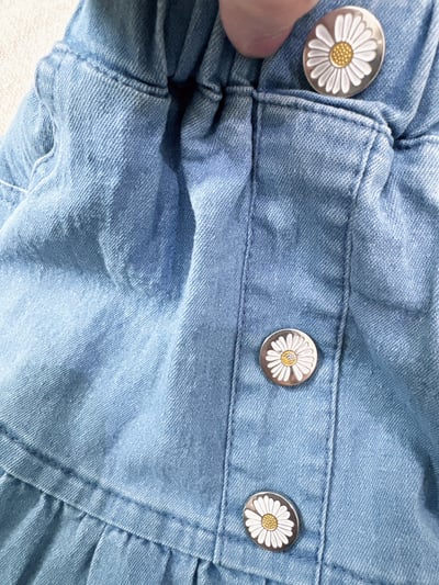 【Daisy flowers雛菊小花丹寧(內有底褲)｜短裙】5