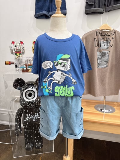 【Genius滑板機器人短袖T恤】5