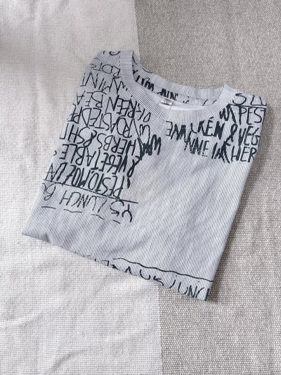 【Graffiti stripes滿版線條手寫塗鴉｜短T】3