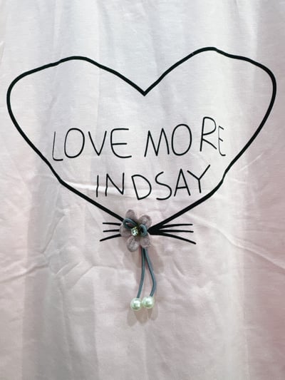 【Heart Pearl Bow愛心珍珠荷葉袖｜短T】4