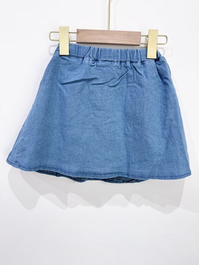 【Daisy flowers雛菊小花丹寧(內有底褲)｜短裙】4