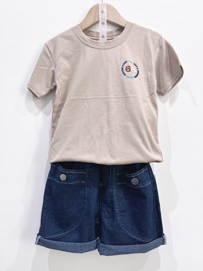 【68round logo立體圓標休閒素面｜短T】7