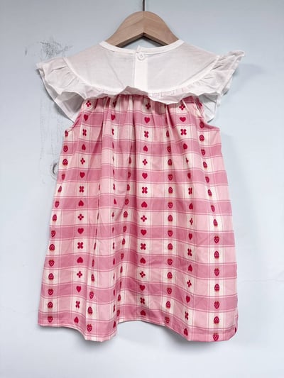 【Berry Good Day莓好日子荷葉領格紋｜連身裙】2