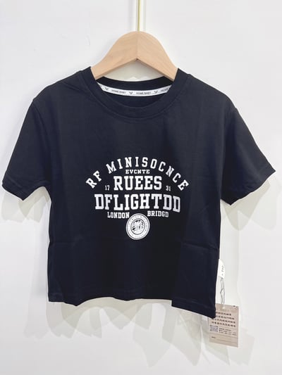 【RUEES BRIDGE｜美式潮流感黑色｜短T】1