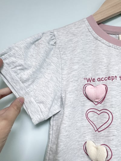 【Heart Princess Sleeves甜美立體愛心公主袖 ｜短T】5