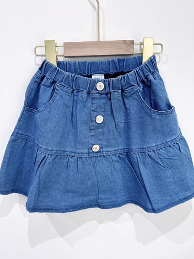 【Daisy flowers雛菊小花丹寧(內有底褲)｜短裙】3