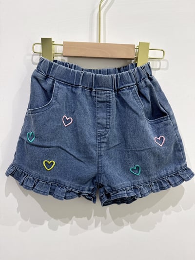 【FRILL HEART｜甜心荷葉邊牛仔｜短褲】3