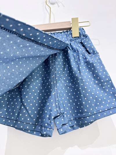 【Sweet polka dots甜美小波點牛仔｜短褲裙】3