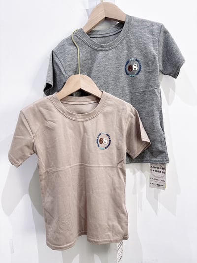 【68round logo立體圓標休閒素面｜短T】1