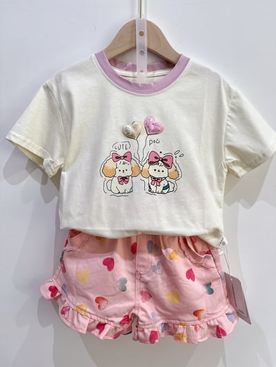 【SWEET HEART彩色愛心荷葉邊｜短褲】3