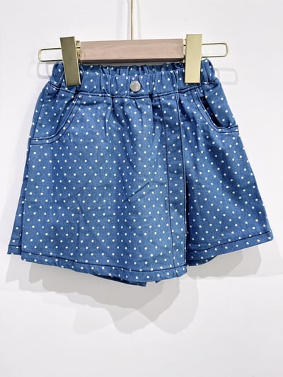 【Sweet polka dots甜美小波點牛仔｜短褲裙】1