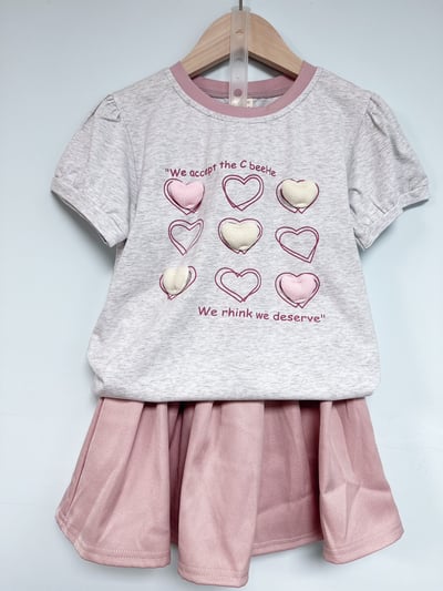 【Heart Princess Sleeves甜美立體愛心公主袖 ｜短T】3