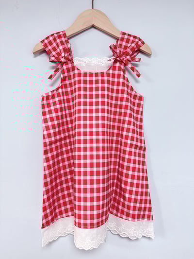 【BERRY CHECK DRESS莓果格紋｜連身裙】1