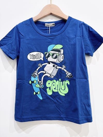 【Genius滑板機器人短袖T恤】1