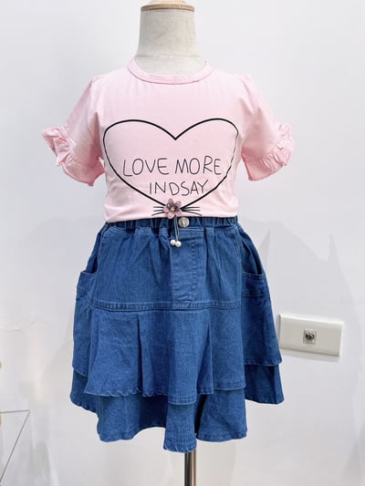 【Cake Tiers蛋糕層次牛仔(有底褲)｜短裙】6