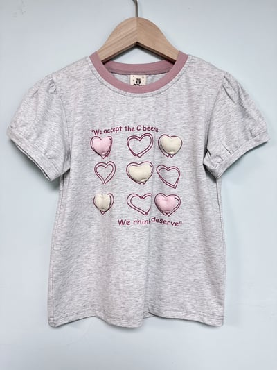 【Heart Princess Sleeves甜美立體愛心公主袖 ｜短T】1