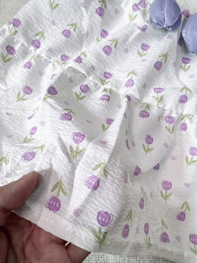 【Tulip Garden紫色鬱金香小清新｜連身裙】7