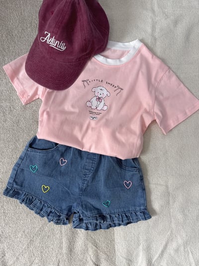 【FRILL HEART｜甜心荷葉邊牛仔｜短褲】6