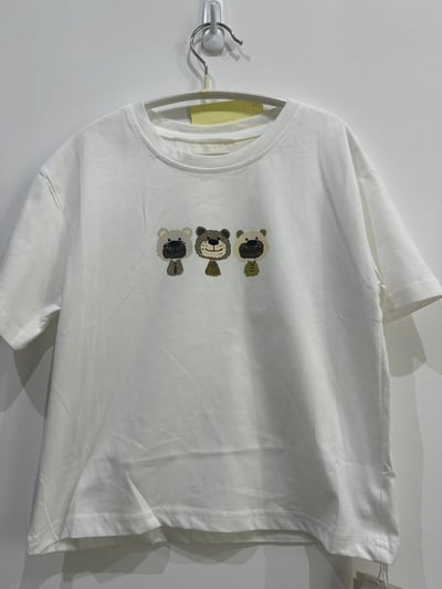 【HAPPY BEAR｜三隻小熊熊白色｜短T】1