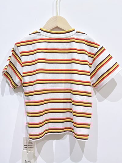 【KIDDIE DOG童趣條紋狗狗刺繡｜短T】2