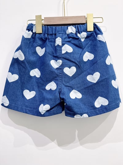 【Full of love可愛爆棚滿版愛心牛仔｜短褲】2