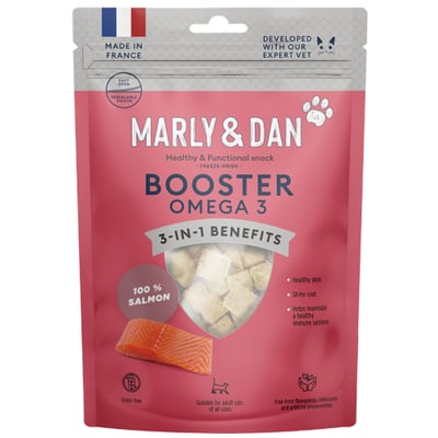 Marly&Dan 瑪麗與丹 貓用鮭魚凍乾+OMEGA 3 40g1