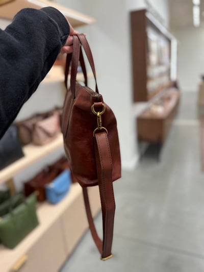 🇺🇸美國代購— Fossil 真皮水餃包焦糖色（已匯款訂金）3