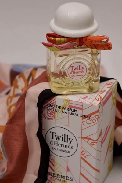 Hermes 愛馬仕 Twilly Eau Ginger 絲巾生薑 女性淡香精 白色禮帽瓶蓋款3