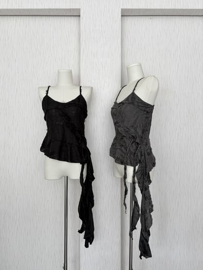 廢土風刷破墜布細肩背心2