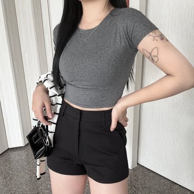 素面飛鼠短袖上衣4