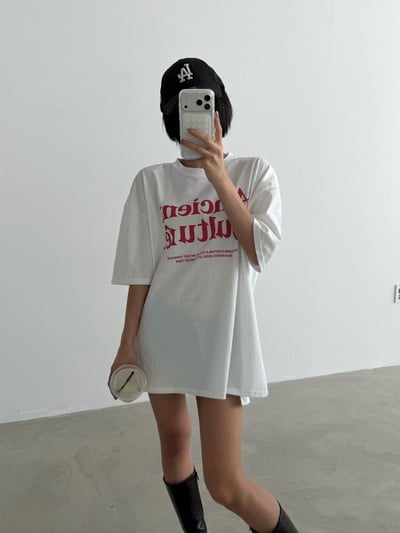 5月連線🇰🇷Ancient側開衩棉質寬鬆T恤5