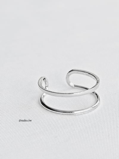 雙條空心開口戒指4